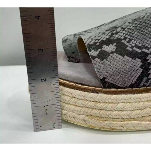 Diba True Demi Chase Snake Print Gray Wedge Sandal Espadrille New In Box Size 10 - Picture 9 of 9